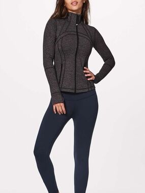 Lululemon Define Jacket Luon Variegated Knit Black Heathered Black 2017 W4AEBS 6